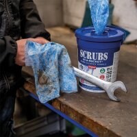 Handreinigungstücher SCRUBS, Behälter mit 30 Tüchern