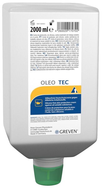 Hautschutzcreme GREVEN Oleo Tec 2l Varioflasche