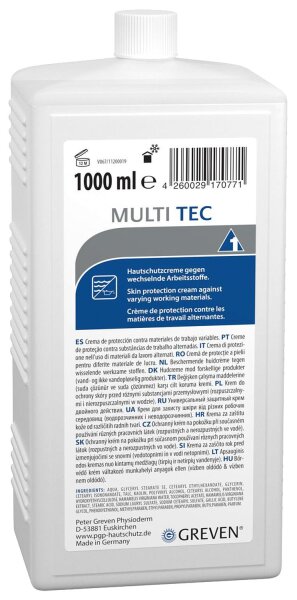 Hautschutzcreme GREVEN Multi Tec 1l Hartflasche
