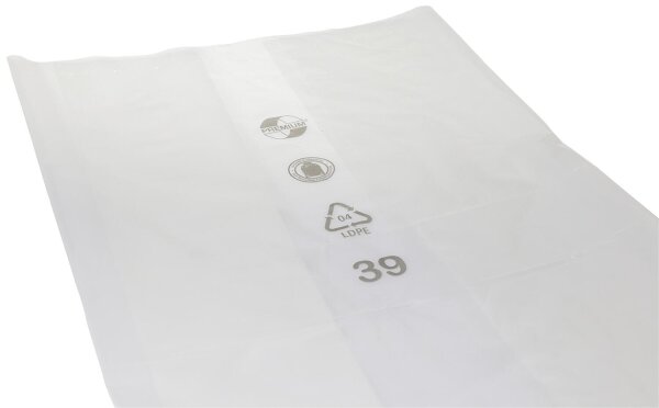 Wertstoffsammelsack aus Recycling-LDPE für Wertstoffsammler 1000 Liter, 900x600x1800 mm transparent, VPE 20 Stück