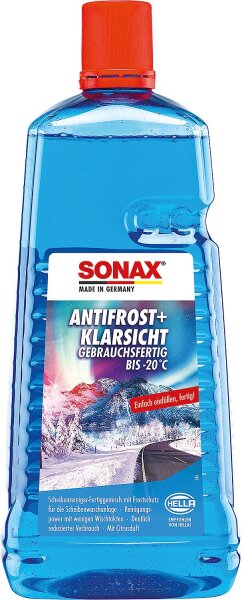 Winterscheibenreiniger SONAX AntiFrost + KlarSicht gebrauchsfertig bis -20°C Citrus 2l Flasche