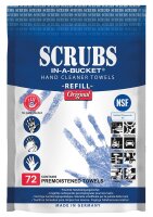 Handreinigungstücher SCRUBS Set, 2xScrubs 72 Eimer, 2xNachfüllpack 72 Tücher