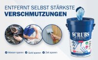 Handreinigungstücher SCRUBS Set, 2xScrubs 72 Eimer, 2xNachfüllpack 72 Tücher