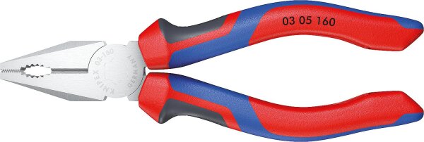 Kombizange KNIPEX® verchromt mit Mehrkomponenten-Griff, Länge (mm): 180