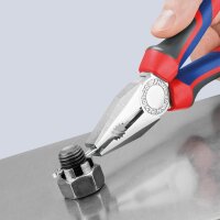 Kombizange KNIPEX® verchromt mit Mehrkomponenten-Griff, Länge (mm): 180