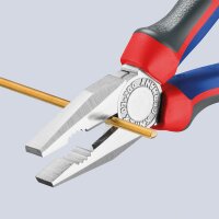 Kombizange KNIPEX® verchromt mit Mehrkomponenten-Griff, Länge (mm): 180