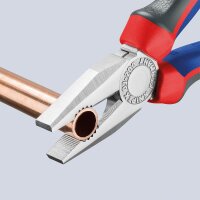 Kombizange KNIPEX® verchromt mit Mehrkomponenten-Griff, Länge (mm): 200
