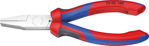 Flachzange verchromt mit Mehrkomponenten- Griffhüllen Länge 160mm