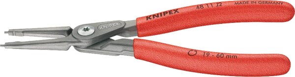 Präzisions-Sicherungsringzange grau rutschhemmendem Kunststoff überzogen L=320mm 85-140mm gerade Spitzen