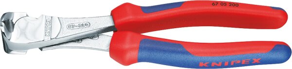 Kraft-Vornschneider verchromt mit zweifarbigen Mehrkomponenten Griffhüllen Länge 160mm