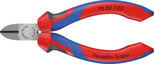 Seitenschneider KNIPEX® poliert mit Mehrkomponenten-Griff, Länge 125mm mit Facette