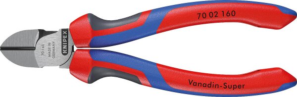 Seitenschneider KNIPEX® poliert mit Mehrkomponenten-Griff, Länge 160mm mit Facette