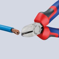 Seitenschneider KNIPEX® poliert mit Mehrkomponenten-Griff, Länge 160mm mit Facette