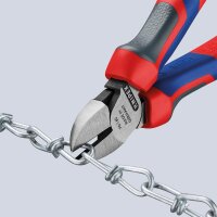 Seitenschneider KNIPEX® poliert mit Mehrkomponenten-Griff, Länge 180mm mit Facette