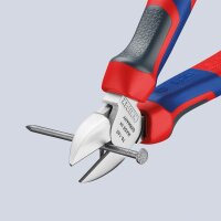 Seitenschneider KNIPEX® verchromt mit Mehrkomponenten-Griff, Länge 125mm mit Facette