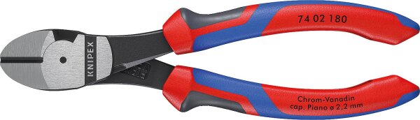 Kraft-Seitenschneider KNIPEX® poliert mit Mehrkomponenten-Griff, Länge (mm): 200