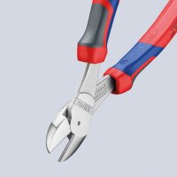 Kraft-Seitenschneider KNIPEX® verchromt mit Mehrkomponenten-Griff, Länge (mm): 200