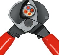 Kabelschere poliert mit Kunststoff-Griffhüllen...