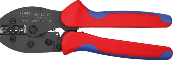 Crimpzange PreciForce verwendbar für unisolierte offene Steckverbinder Länge 220mm 0,1-2,5mm²
