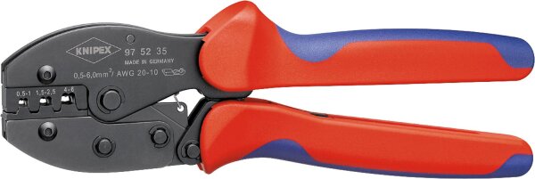 Crimpzange PreciForce verwendbar für unisolierte offene Steckverbinder Länge 220mm 0,5-6,0mm²