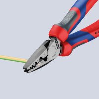 Aderendhülsenzange KNIPEX® poliert mit Mehrkomponenten-Griff, Länge 180mm
