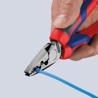 Aderendhülsenzange KNIPEX® poliert mit Mehrkomponenten-Griff, Länge 180mm