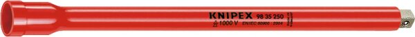 Verlängerung KNIPEX isoliert bis 1000V mit Innen- und Außenvierkant 1/2", L: 125mm