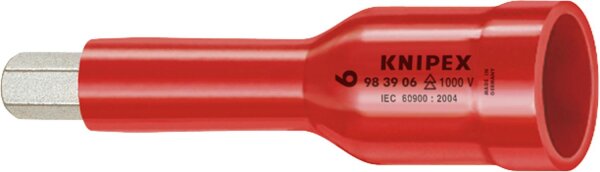 Steckschlüsseleinsatz KNIPEX isloert bis 1000V 1/2" Innensechskant, SW6