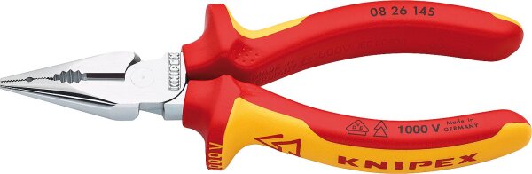 Spitzkombizange Knipex VDE isoliert, Länge: 145mm verchromt