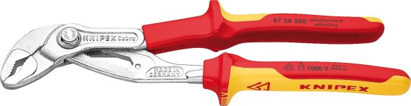 VDE-Wasserpumpenzange Knipex Cobra®, Länge: 250mm chrom, Vanadium Elektrostahl
