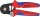 Crimpzange KNIPEX für Aderendhülsen, selbsteinstellend, Seitenführung, 0,08 - 16 mm²