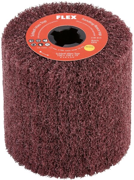 Schleifvlies FLEX, top zum Reinigen, Satinieren, Glätten, Ø 100 x 100 mm, Körnung 180