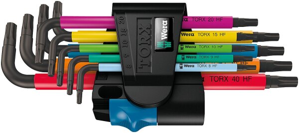 Torx Stiftschlüssel-Satz WERA 9-teilig, farblich gekennzeichnet T9 - T40