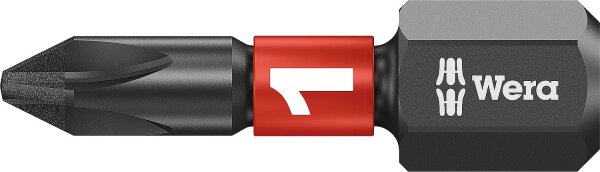 Kraftschrauber Phillips-Bit Wera 851/1 IMP DC PH DIY Impaktor mit 1/4"-Antrieb, diamantbeschichtet, PH1 x 25 mm VPE = 10 Stück