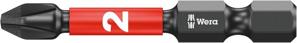 Kraftschrauber Phillips-Bit Wera 851/4 IMP DC PH DIY Impaktor mit 1/4"-Antrieb, diamantbeschichtet, PH2 x 50 mm VPE = 5 Stück