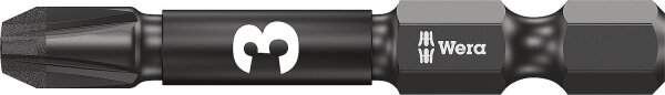 Kraftschrauber Pozidriv-Bit Wera 2855/4 IMP DC PZ DIY Impaktor mit 1/4"-Antrieb, diamantbeschichtet, PZ3 x 50 mm VPE = 5 Stück