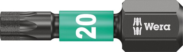 Kraftschrauber Torx®-Bit Wera 867/1 IMP DC TORX® DIY Impaktor mit 1/4"-Antrieb, diamantbeschichtet, T20 x 25 mm VPE = 10 Stück