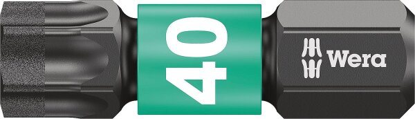 Kraftschrauber Torx®-Bit Wera 867/1 IMP DC TORX® DIY Impaktor mit 1/4"-Antrieb, diamantbeschichtet, T40 x 25 mm VPE = 10 Stück