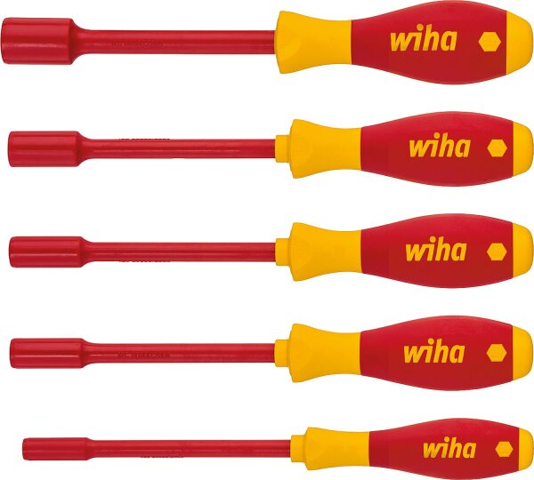 Schraubendreher-Satz WIHA 5-teilig Elektriker Außen-Sechkant (Steckschlüssel)