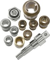 Stufenschlüssel-Uni mit Ratsche, 2-teiliges Set