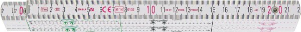 Holz-Gliedermaßstab Stabila     *KB* Type 1407, Sanitärmeter, 2m