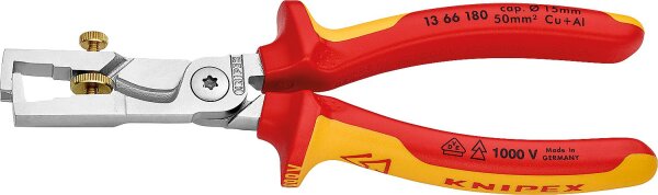 Kabelschere KNIPEX mit Abisolierzange VDE geprüft Länge: 180mm