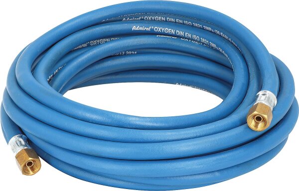 Sauerstoff-Schlauch, 10 m Länge, Anschluss R 1/4" x R 1/4", 6,0 x 3,5 mm
