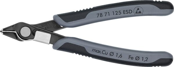 Seitenschneider KNIPEX Super Knips XL ESD Zange brüniert, Länge 140 mm