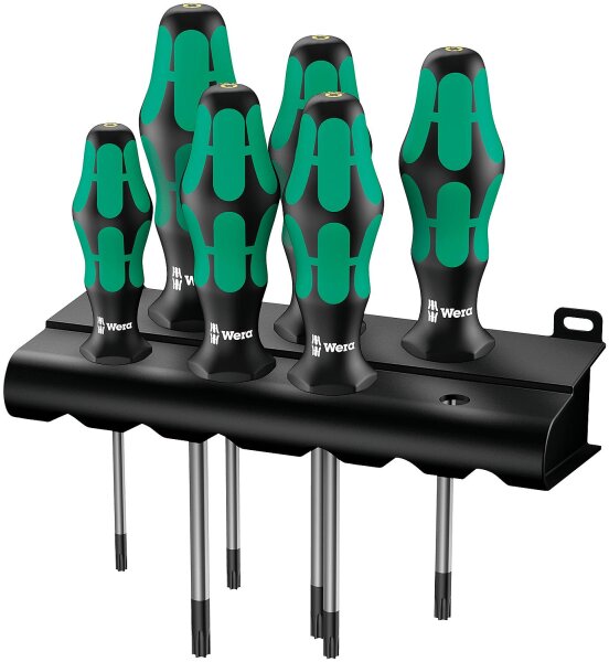 Torx®-Schraubendreher-Satz Wera 367/6 Rack, Kraftform Plus, mit Haltefunktion, 6-teilig