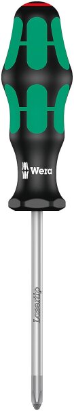 Phillips-Schraubendreher Wera 350 Kraftform Plus-Serie 300, Klinge rund, Lasertip-Spitze, PH2 x 100 mm