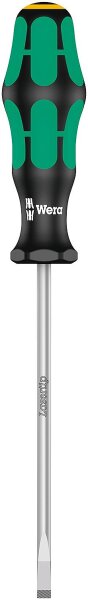 Schlitz-Schraubendreher Wera 335 Kraftform Plus-Serie 300, Elektrikerklinge, Klinge rund, Lasertip-Spitze, SL5,5 x 1,0 x 125 mm