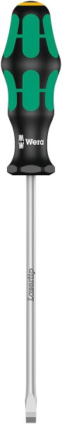 Schlitz-Schraubendreher Wera 344 Kraftform Plus-Serie 300, Werkstattklinge, Klinge rund, Lasertip-Spitze, SL6,5 x 1,2 x 150 mm