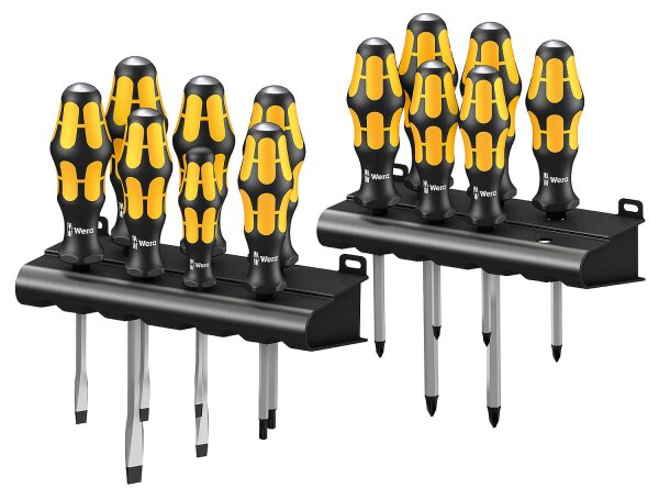 Schraubendrehersatz WERA Kraftform Big Pack, Schlagkappe 13tlg Kreuz- Schlitzschr.+Torx