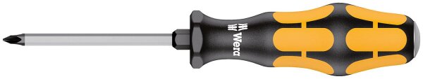 Pozidriv-Schraubendreher mit Schlagkappe Wera 918 SPZ Kraftform Plus-Serie 900, Klinge durchgehend mit Sechskant, PZ1 x 80 mm